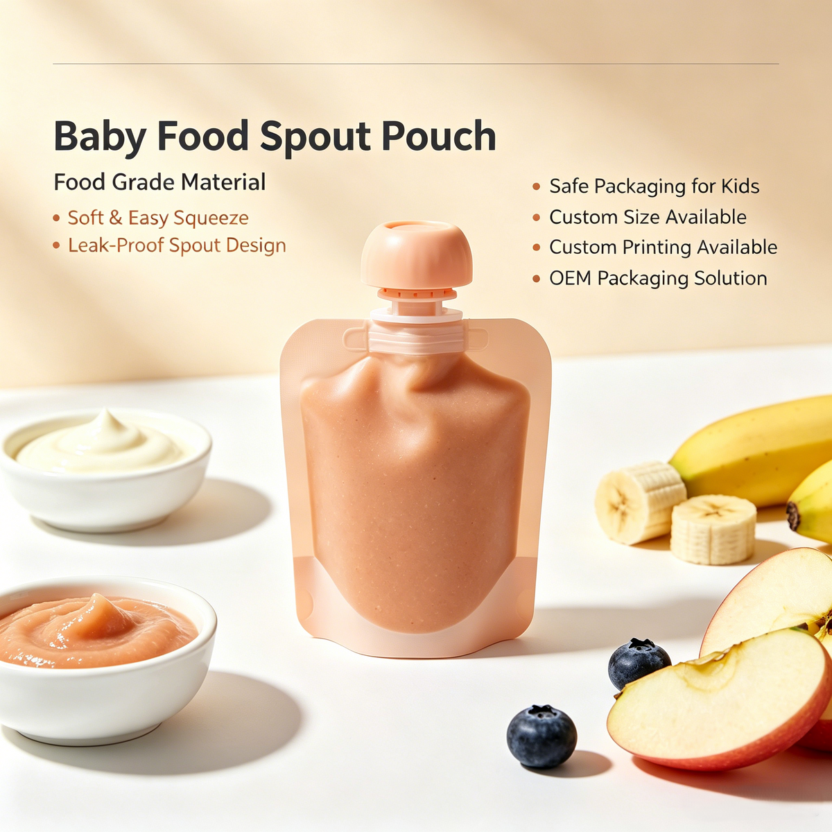 Custom Baby Food Spout Pouch