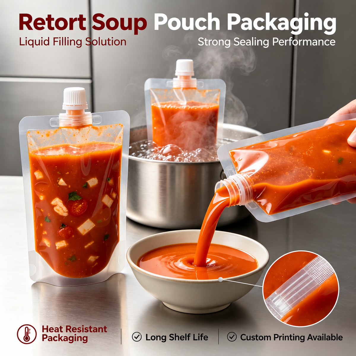 Custom Retort Soup Pouch