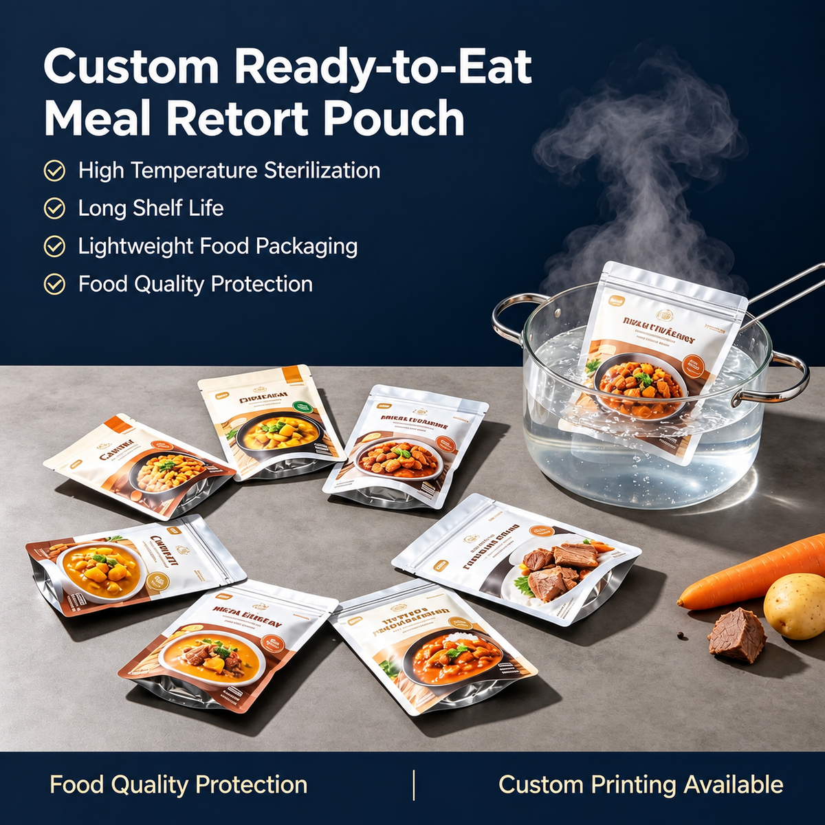 Custom Retort Meal Pouch